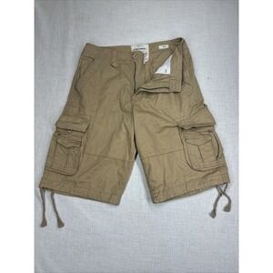 Decibel Men's Khaki Regular Fit Rugged Textured Casual Cargo Shorts Size‎ 34